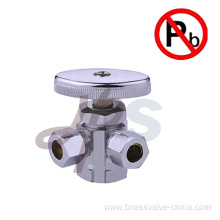 Dual Outlet brass angle supply valves
